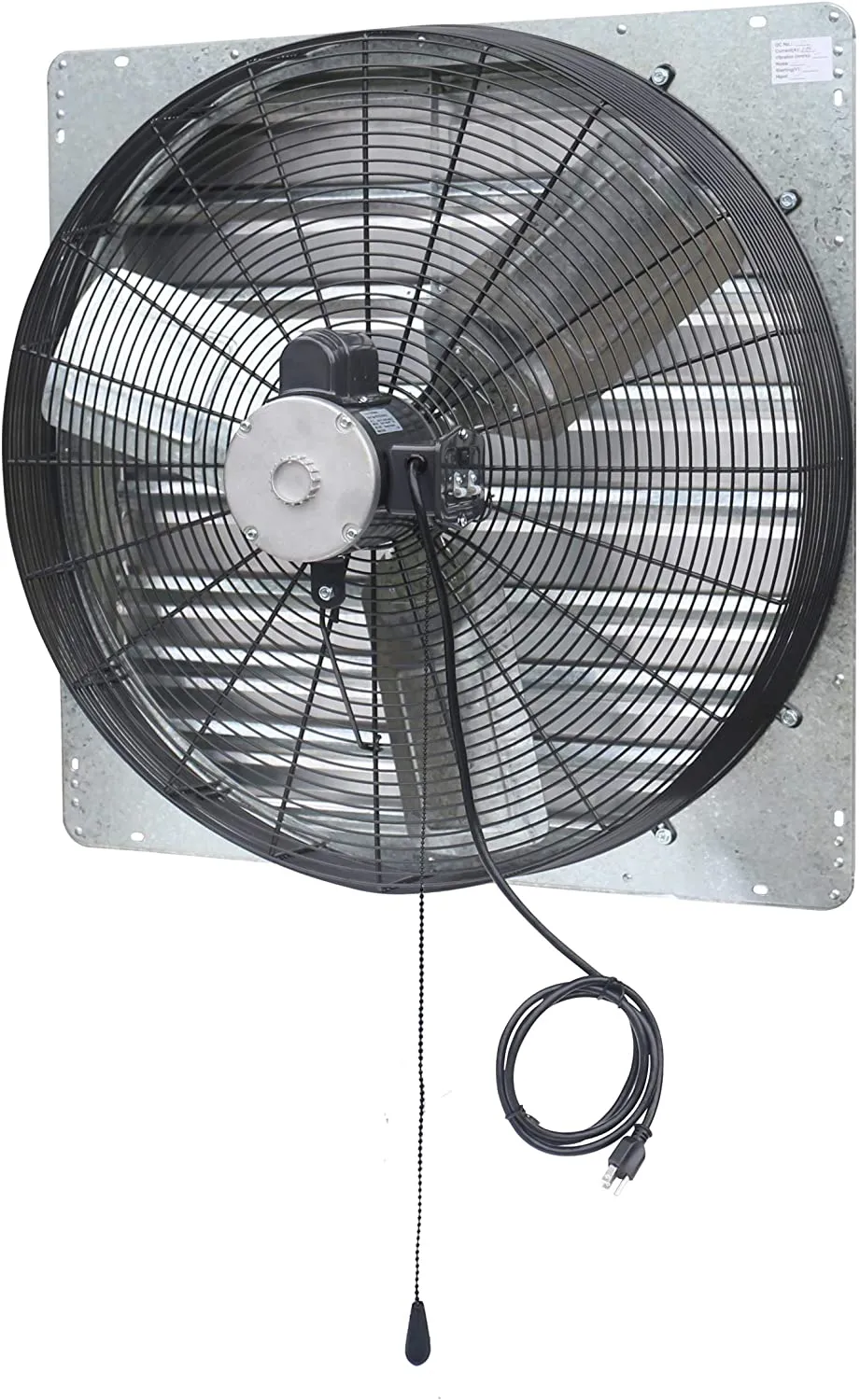 ILG8SF30V-T - iLiving 30 inch Shutter Exhaust Attic Garage Grow Fan, Ventilation fan with 2 Speed Thermostat 6 Foot Long 3 Plugs Cord