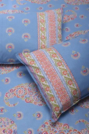 Jazmine Floral Blue Cotton Bedsheet