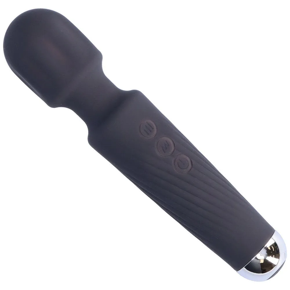 Jolie High-Power Silicone Wand Vibrator in Grey (Intense Vibrations!)