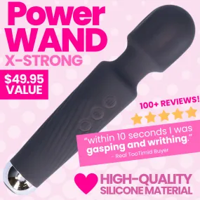 Jolie High-Power Silicone Wand Vibrator in Grey (Intense Vibrations!)