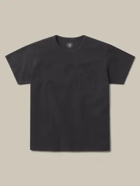 J.PRESS x BUCK MASON TOUGH KNIT POCKET T - BLACK