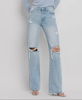 Just Friends Denim Wide Leg Flares by KanCan