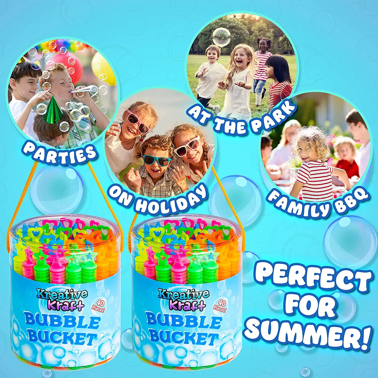 Kids Multipack Bubble Wands -80 Bubble Wands for Kids