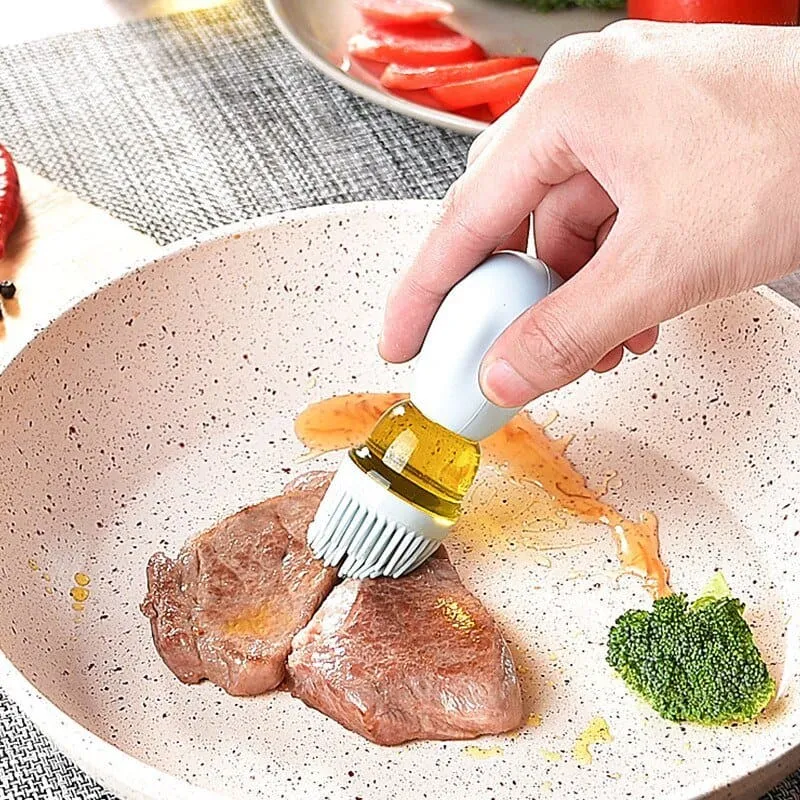 Kitchen Silicone Brush Oil Bottle