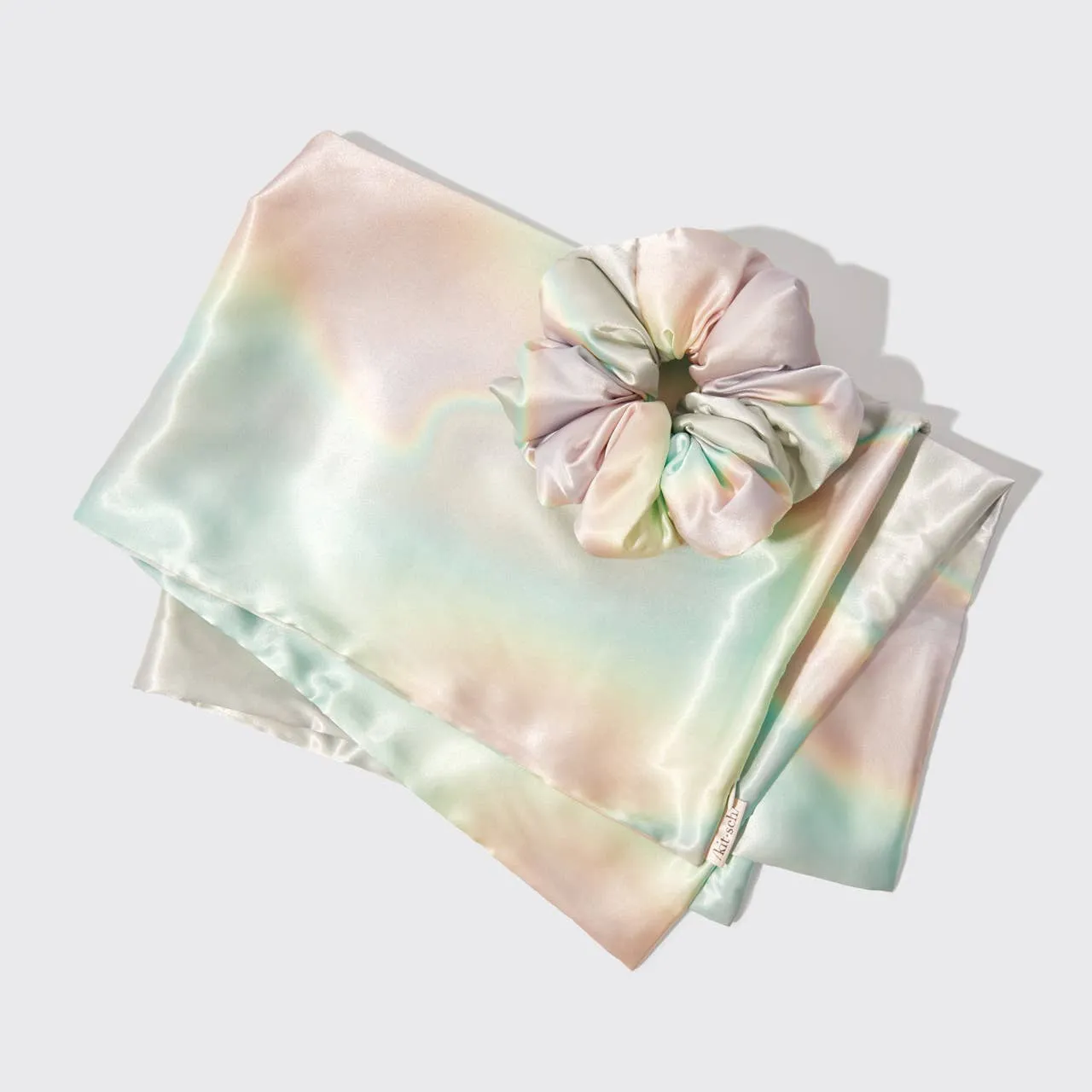 Kitsch Well Rested Satin Pillowcase and Pillow Scrunchie 2pc - Aura