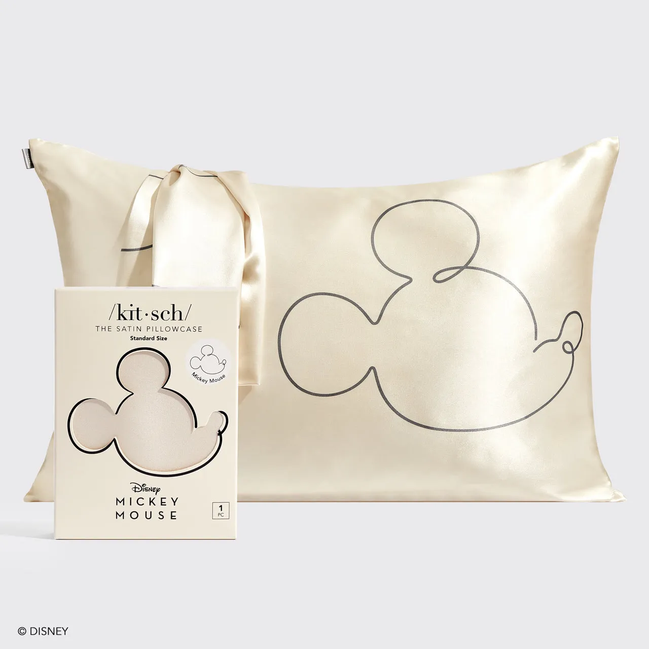 Kitsch x Mickey and Minnie Satin Pillowcase Standard Mr. Mouse