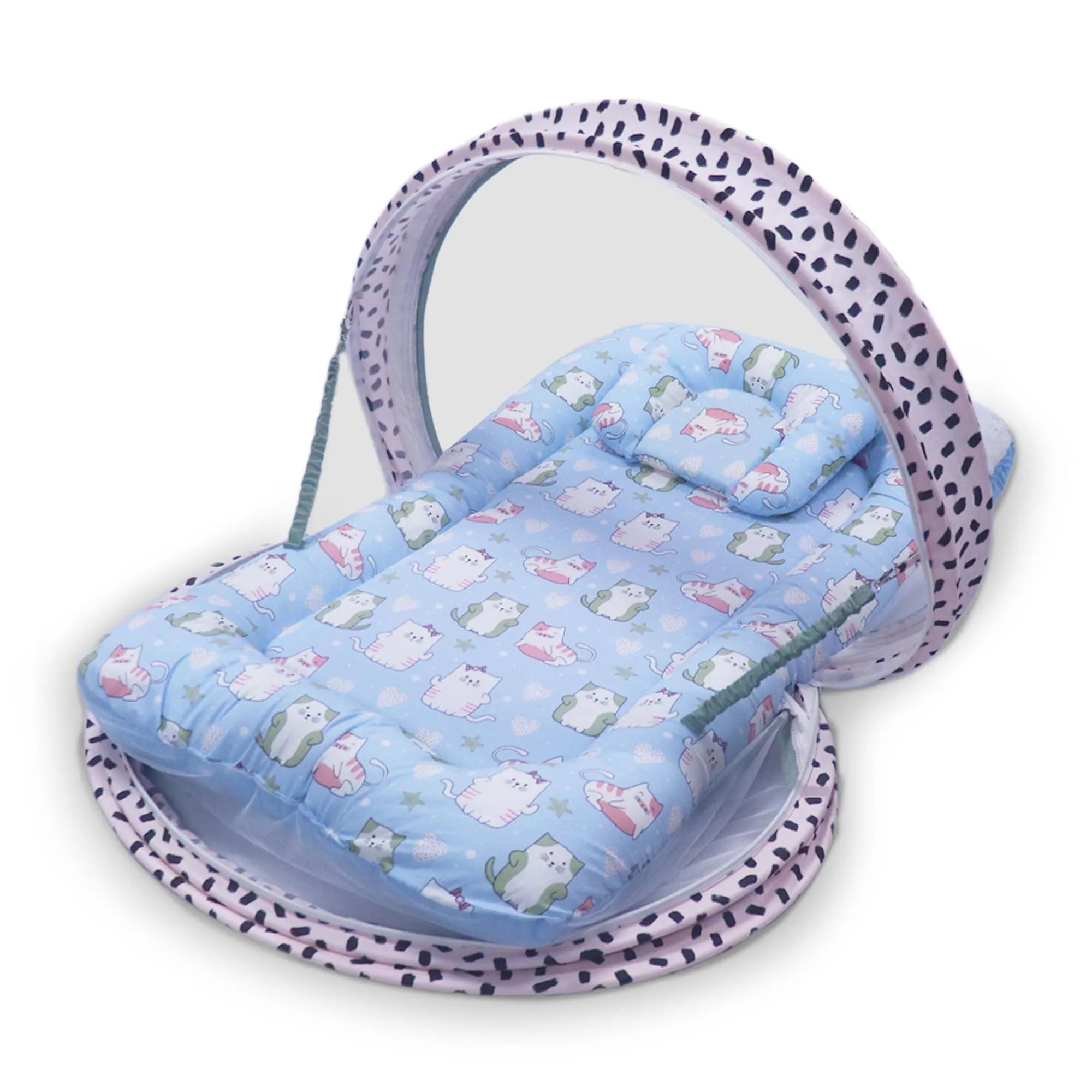 Kitty Love -  Kradyl Kroft Bassinet Style Mosquito Net Bedding for Infants