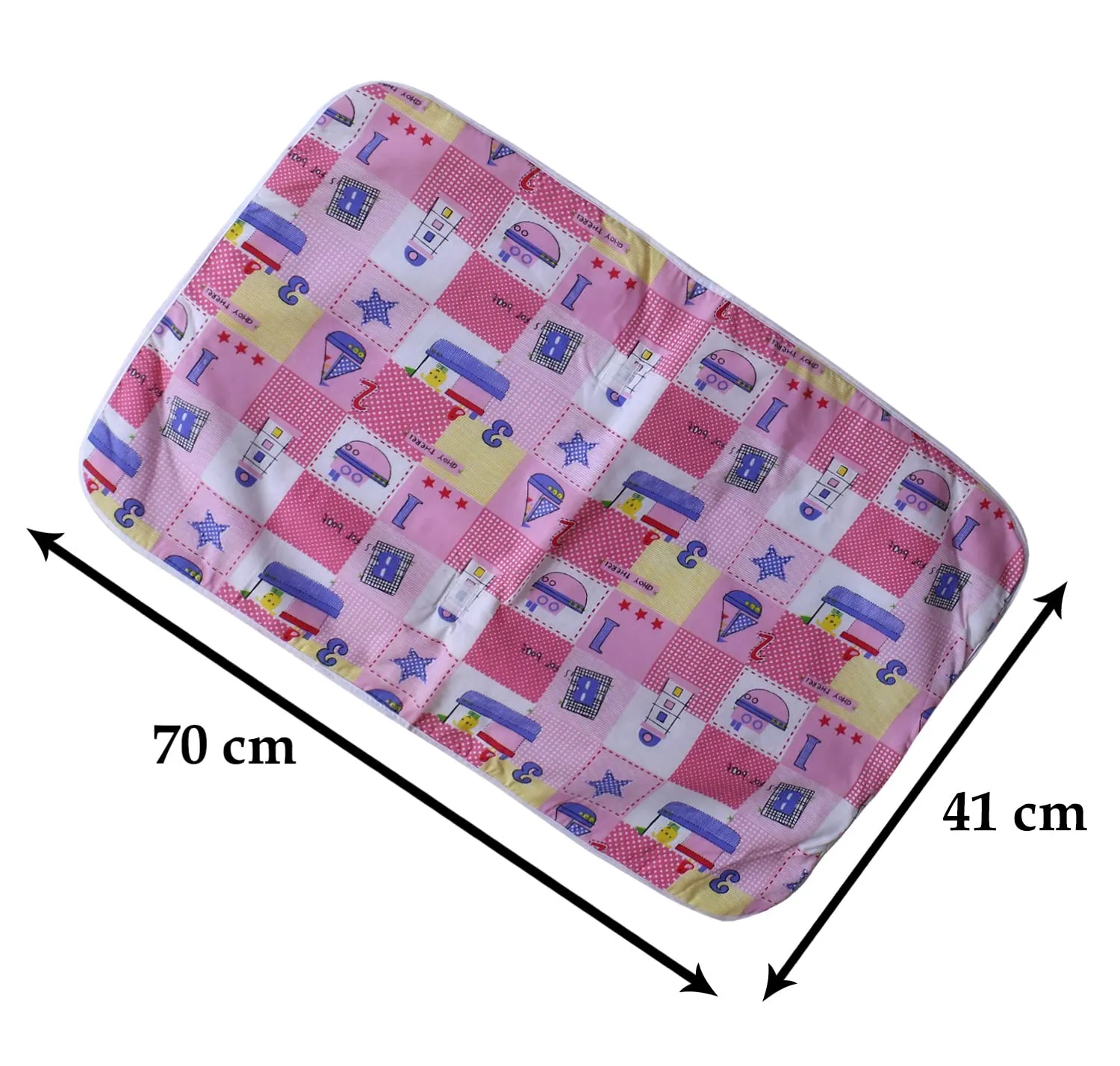 Kuber Industries Soft Cotton Boat Print Mattress Crib Sheet/Baby Sleeping Sheet/Bed with 3 Petch for Baby 24"x36" (Pink)