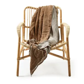 Linen throw hazel