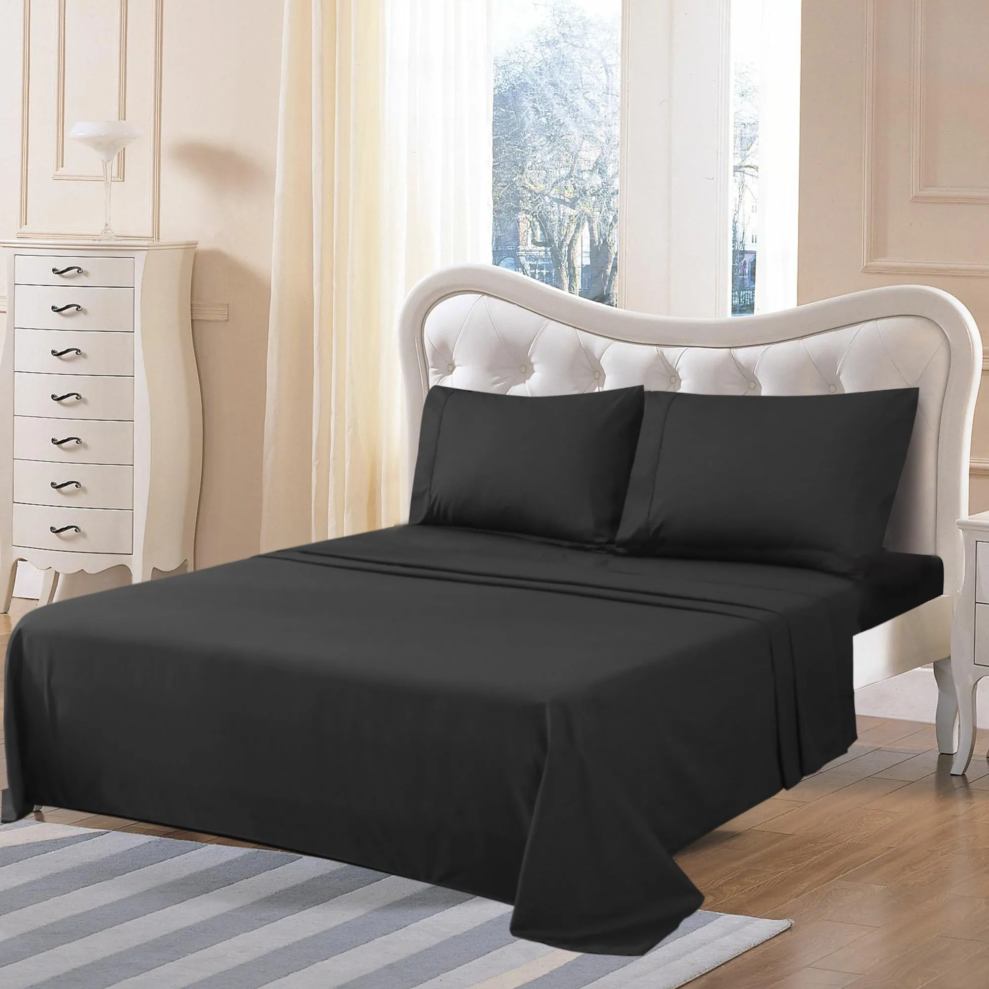 Linenova 300 Thread Count Cotton Blend Bed Sheet Set