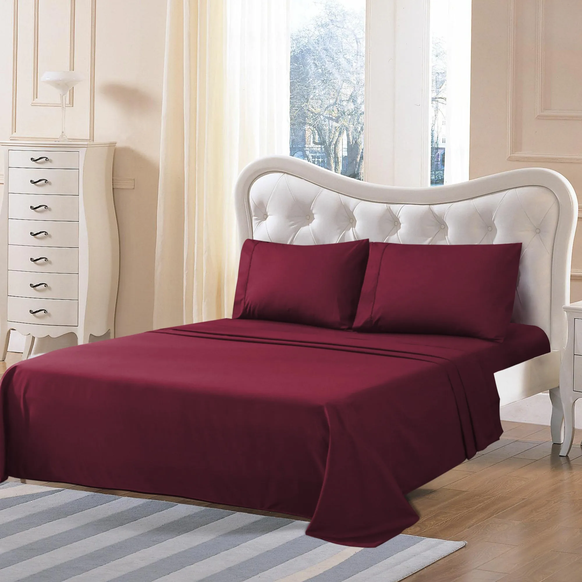 Linenova 300 Thread Count Cotton Blend Bed Sheet Set