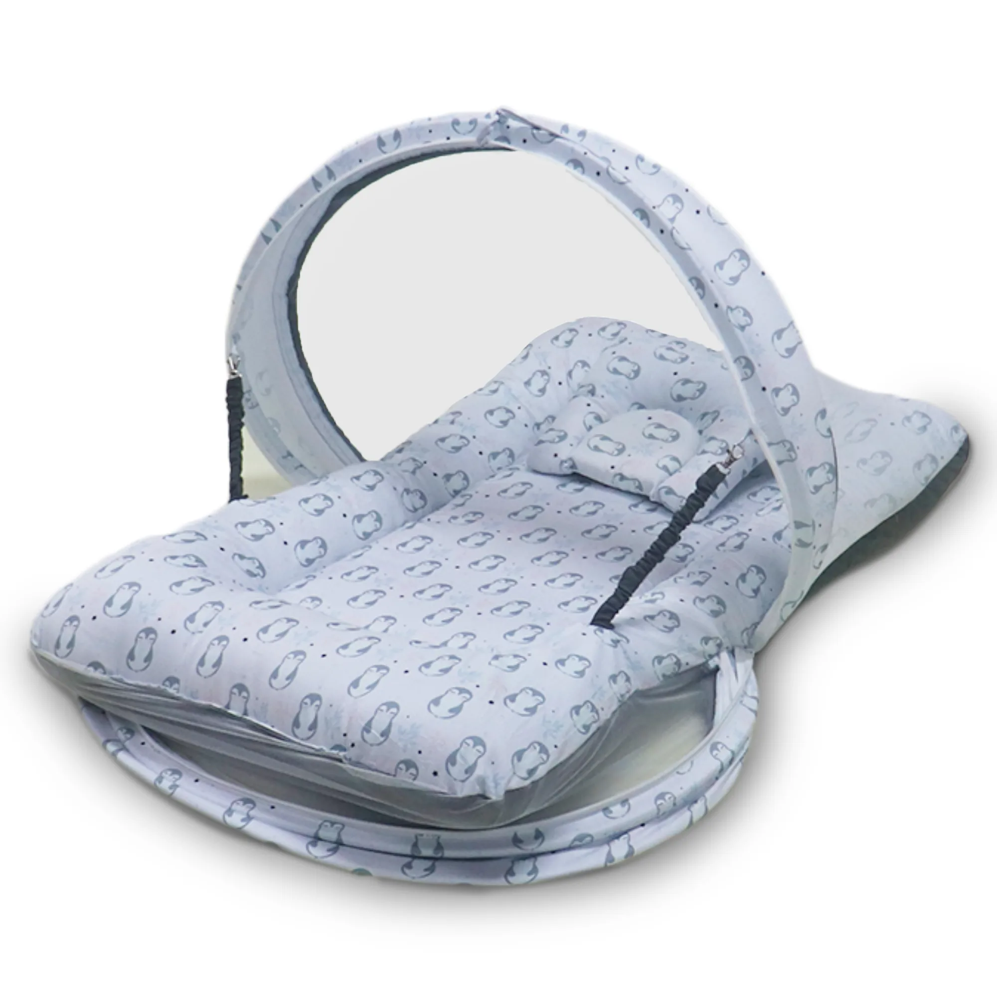 Little Penguin -  Kradyl Kroft Bassinet Style Mosquito Net Bedding for Infants