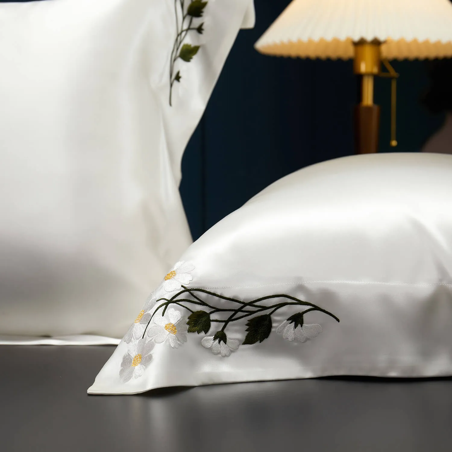 Luxury Silk Embroidered Pillowcase