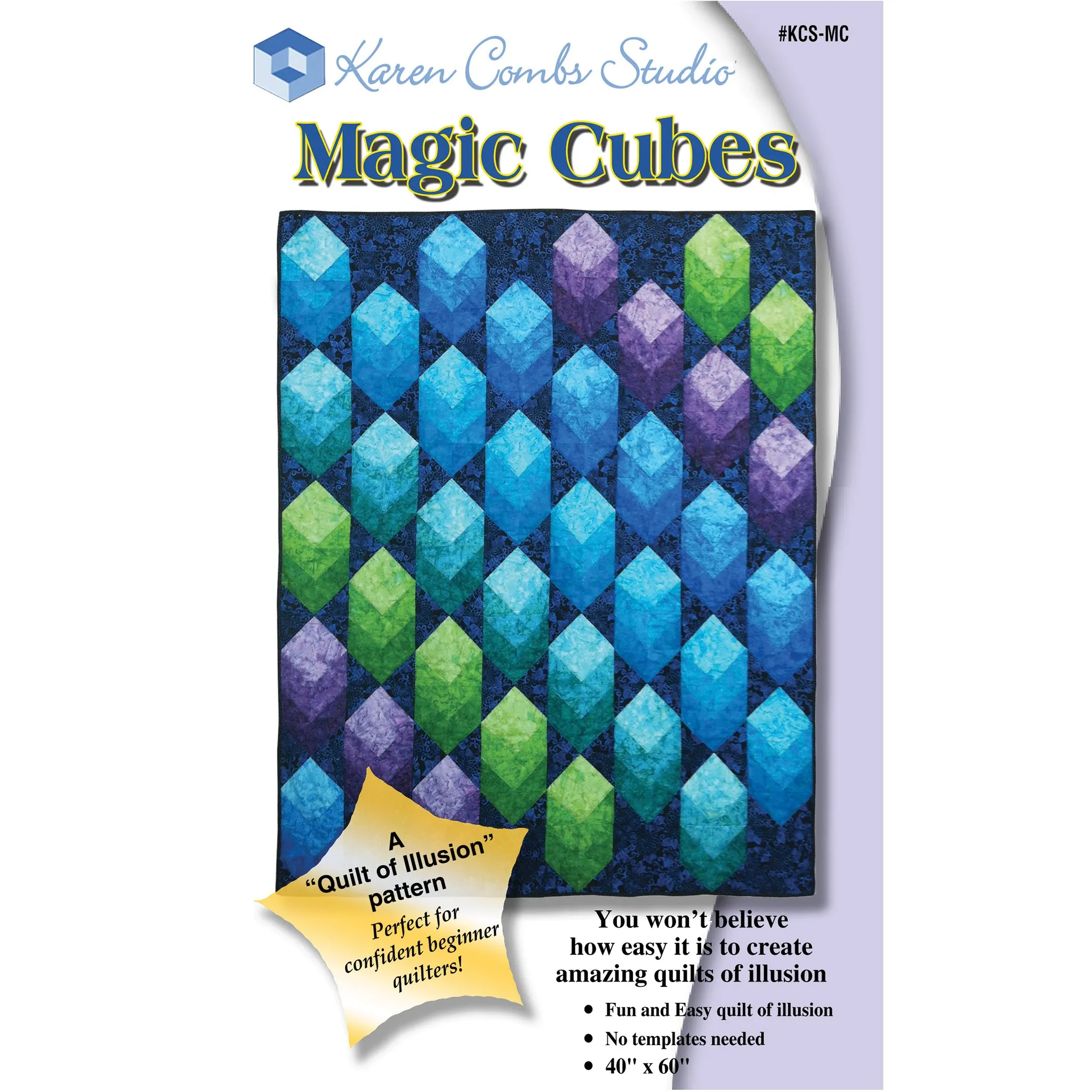 Magic Cubes Quilt Pattern KCS-MC - Paper Pattern