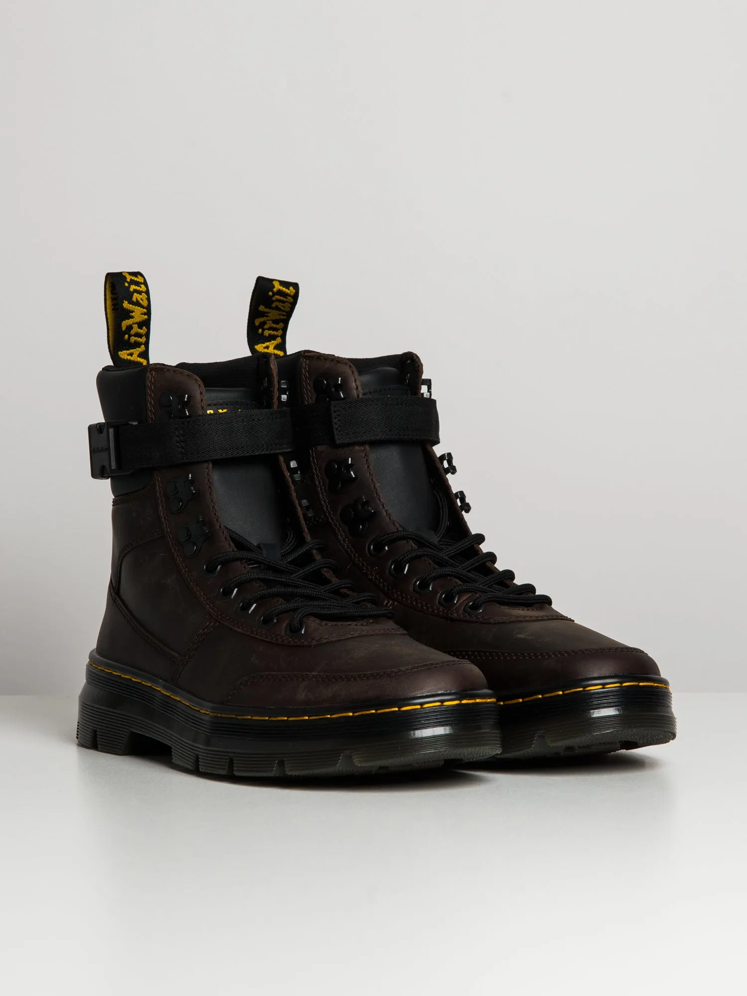 MENS DR MARTENS COMBS TECH LEATHER CRAZY HORSE BOOTS - CLEARANCE