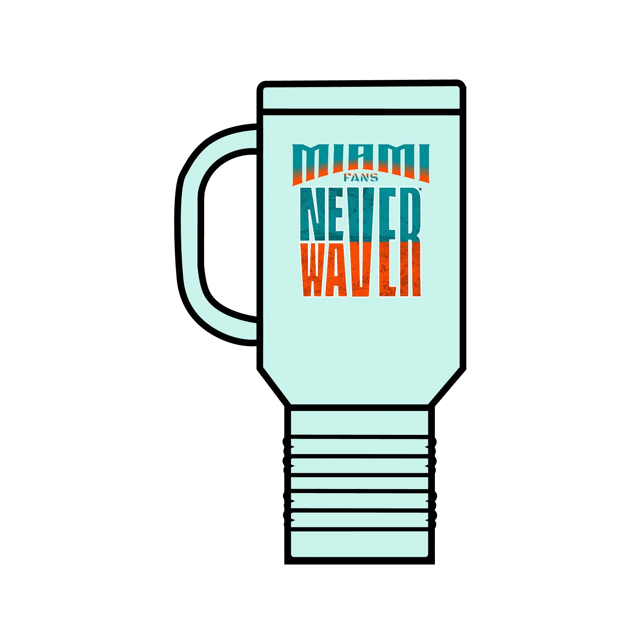 Miami Fans Never Waver Insulated Travel Mug, 40oz