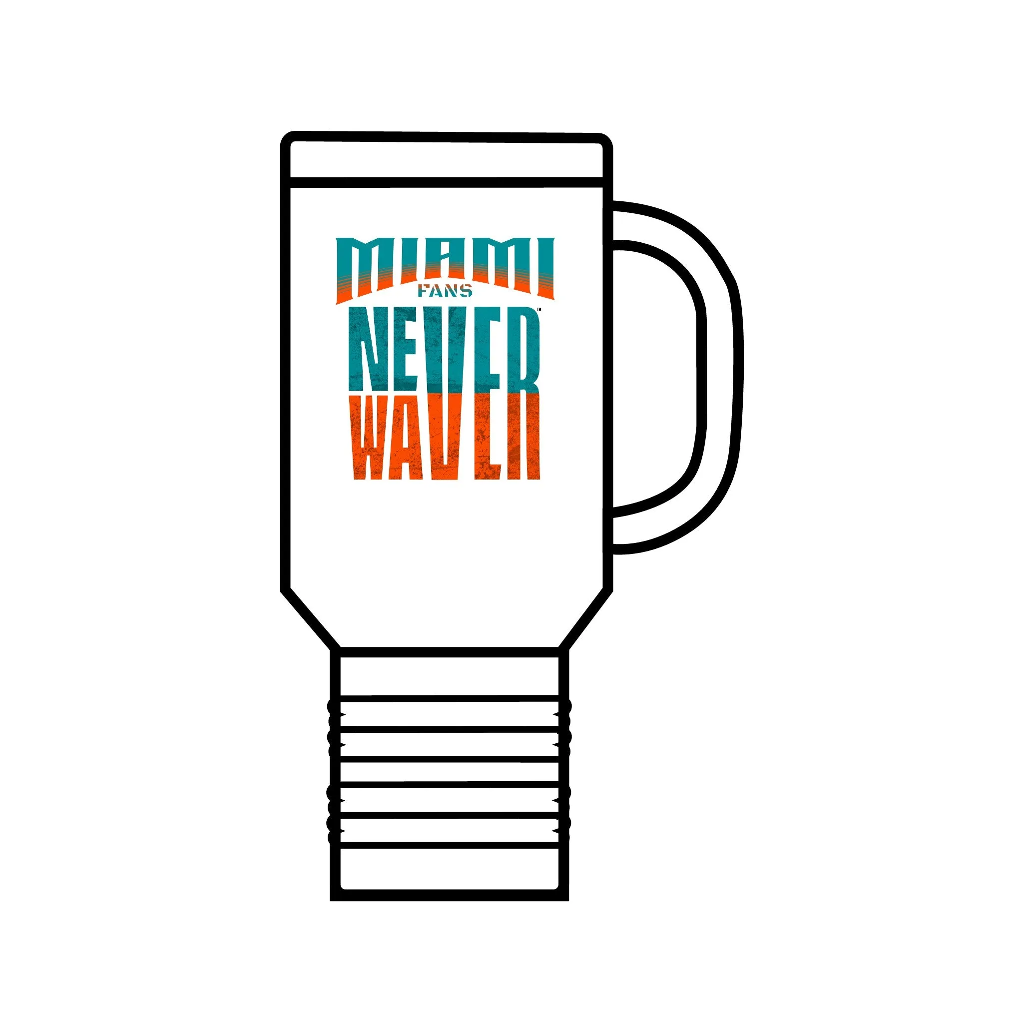 Miami Fans Never Waver Insulated Travel Mug, 40oz