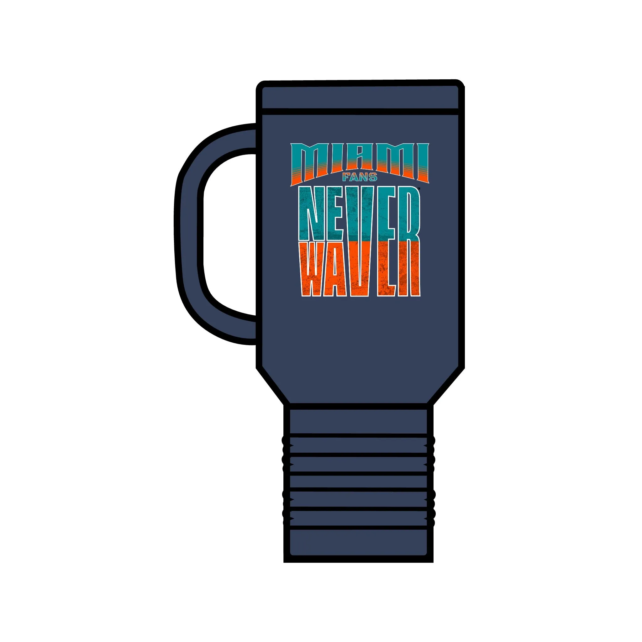 Miami Fans Never Waver Insulated Travel Mug, 40oz