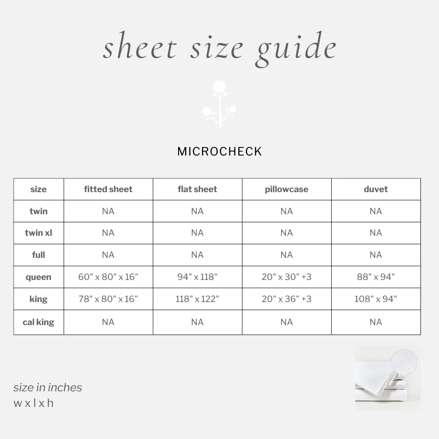 microcheck pillowcase