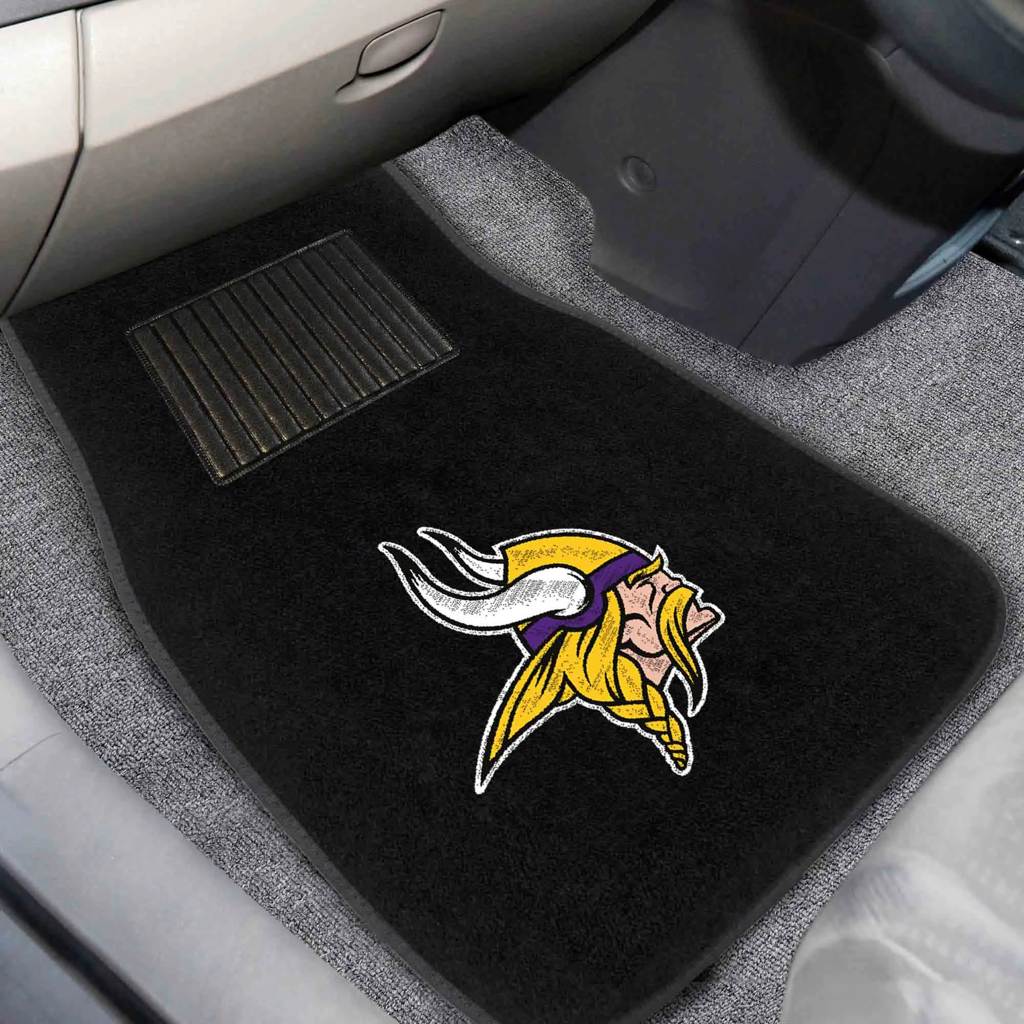 Minnesota Vikings Embroidered Car Mat Set - 2 Pieces