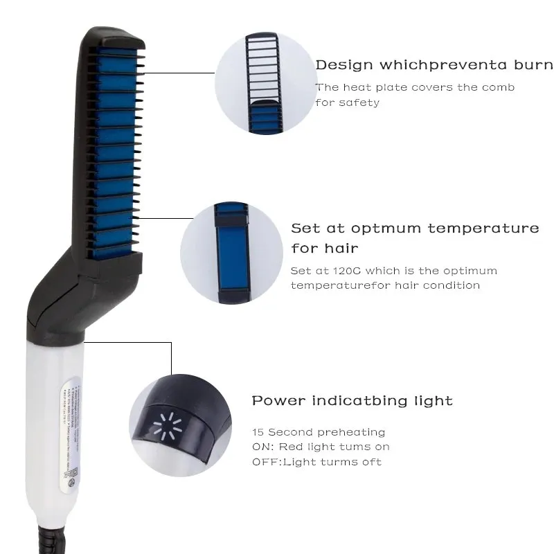 Multi-functional Beard Straightener Brush