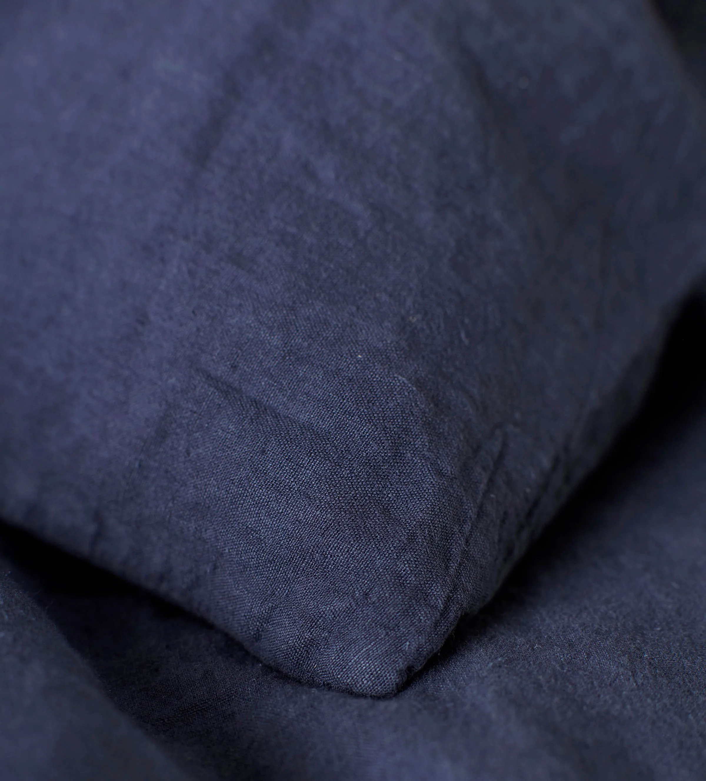 Navy Blue 100% Linen Housewife Pillowcase