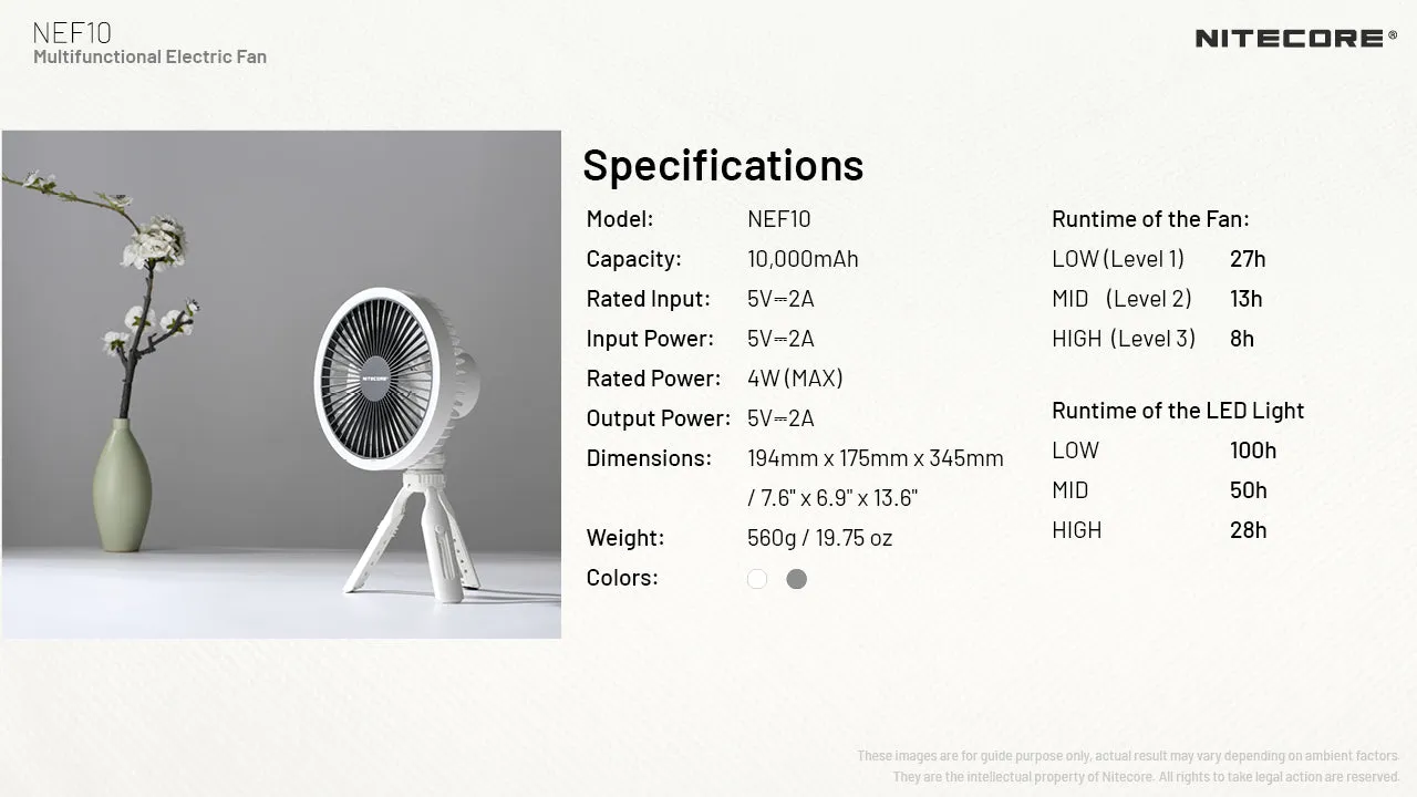 NEF10 - LED Fan (10,000mAh)