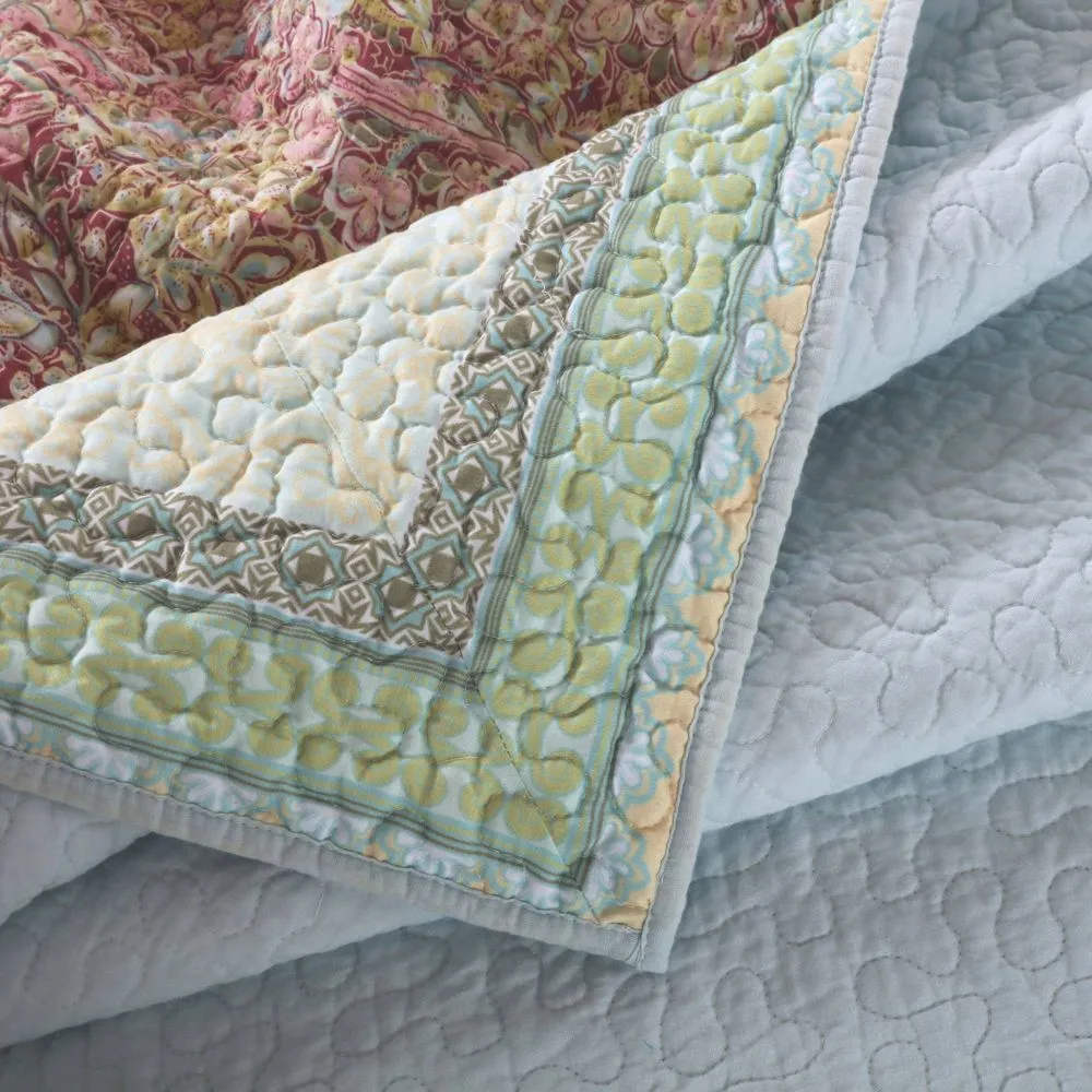 New - Greenland Home Fashions 2pc Twin Palisades Quilt Set Pastel