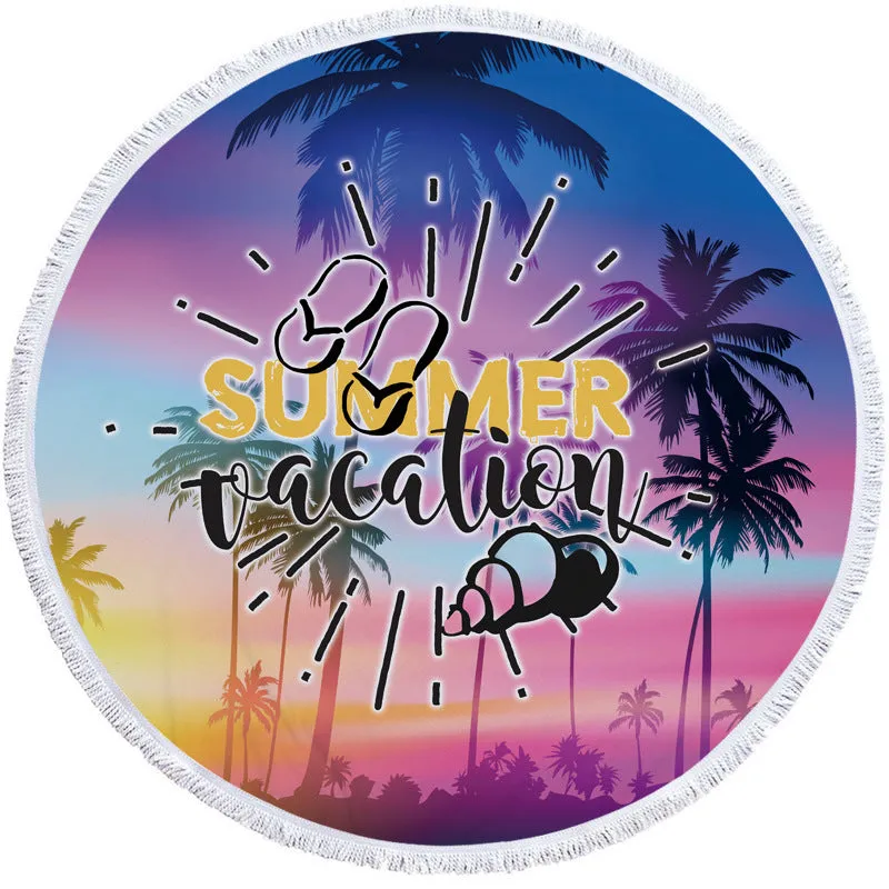 New round beach towel