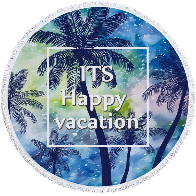 New round beach towel