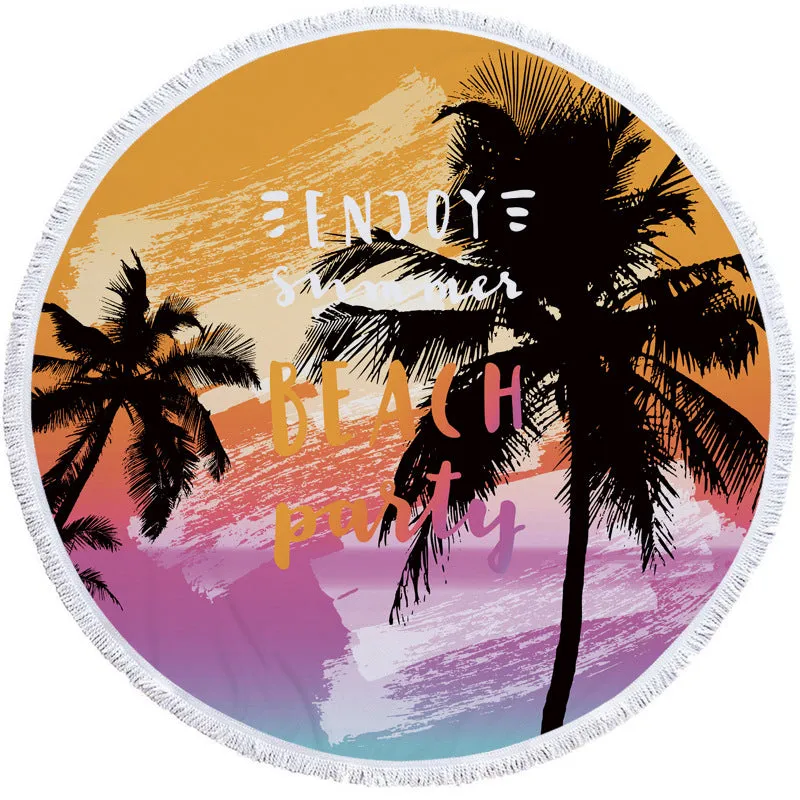 New round beach towel