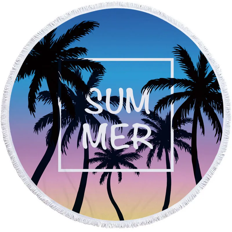 New round beach towel