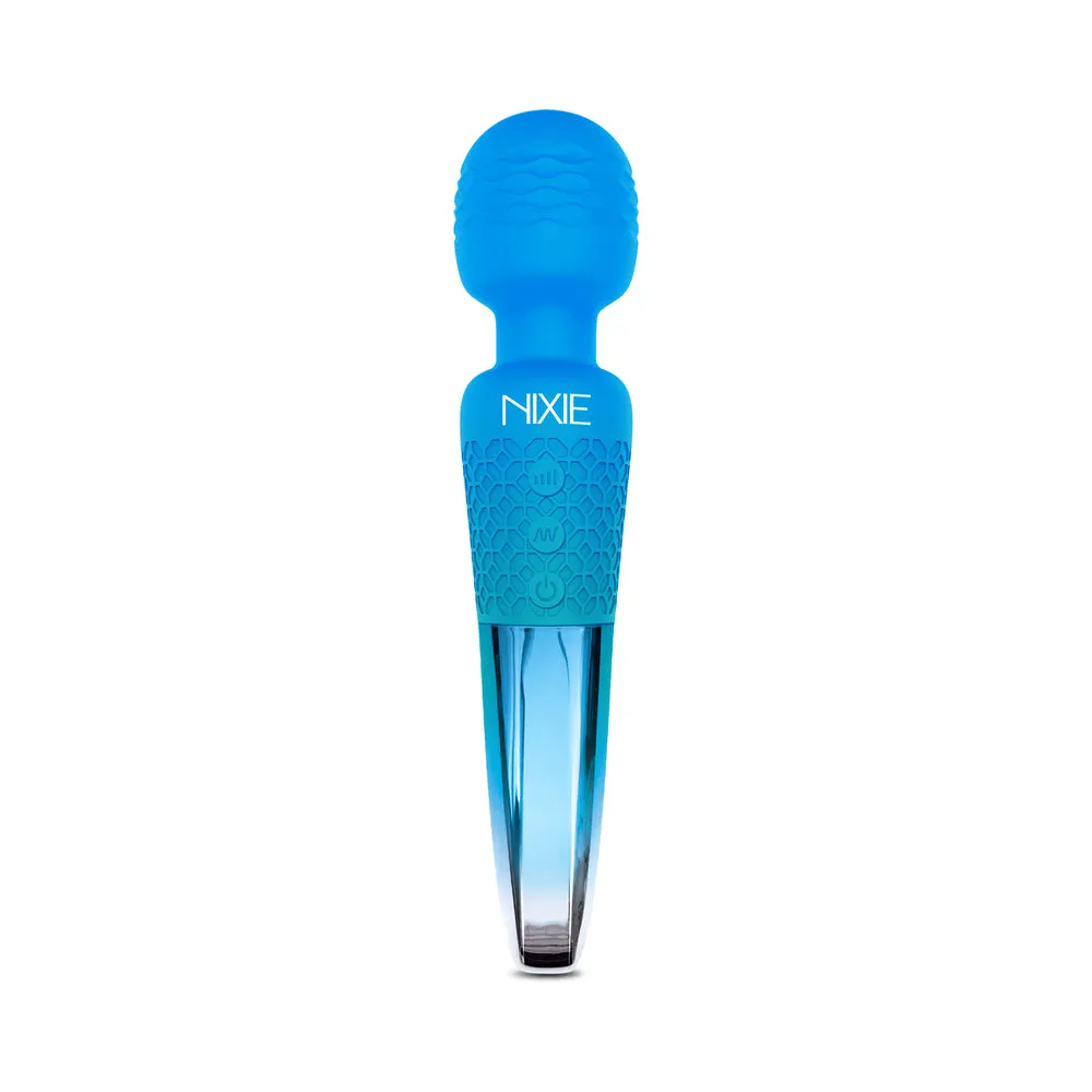 Nixie Rechargeable Wand Massager Blue Ombre Metallic