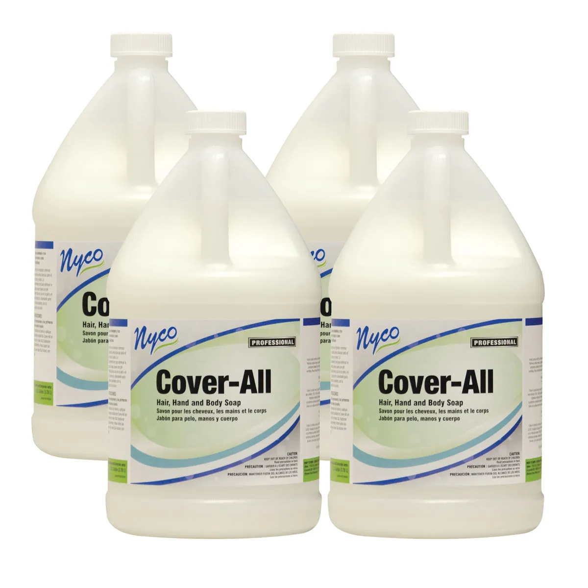 Nyco® 'Cover-All' Lotionized Hair, Hand & Body Soap (1 Gallon Bottles) - Case of 4