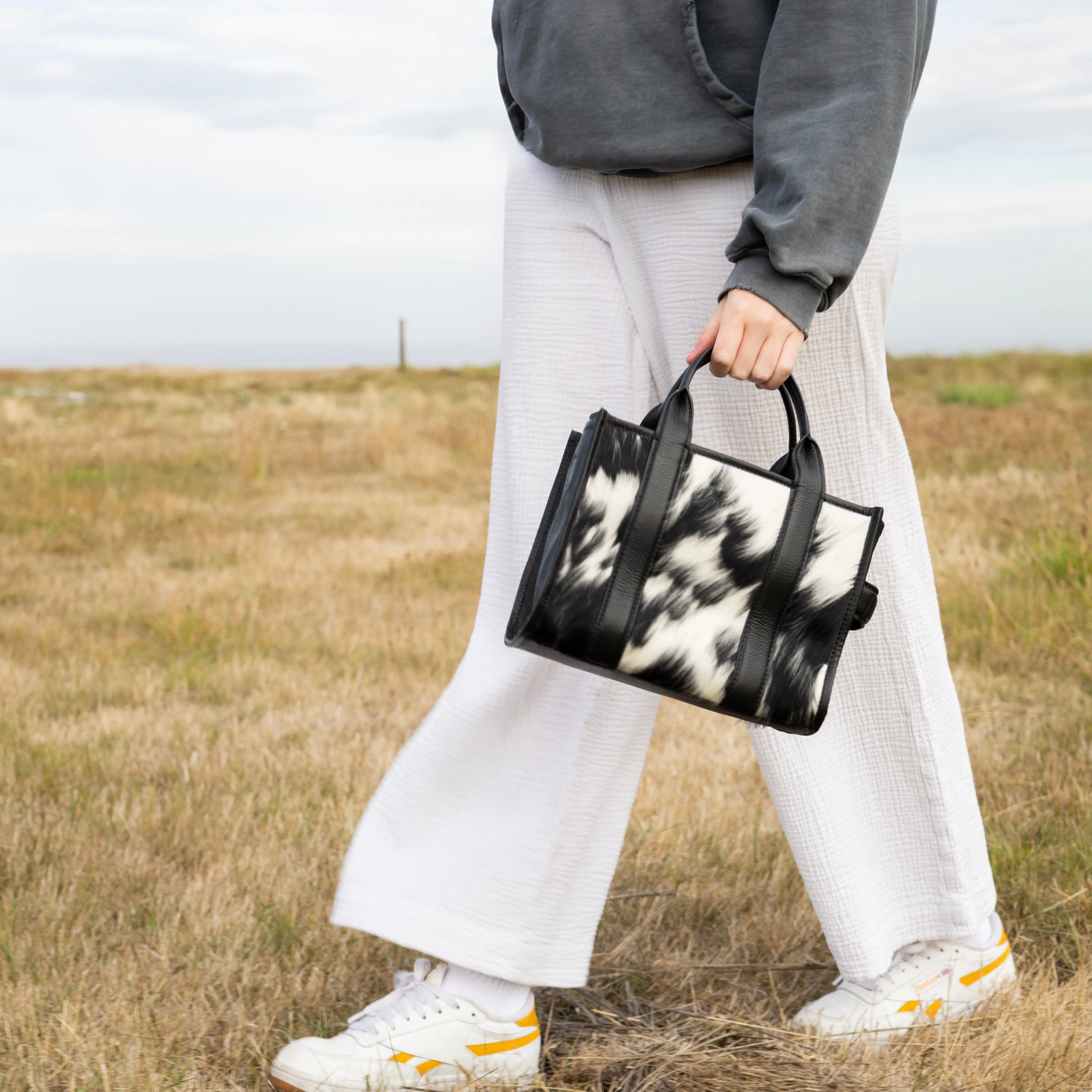 On-Repeat Cowhide Tote Bag