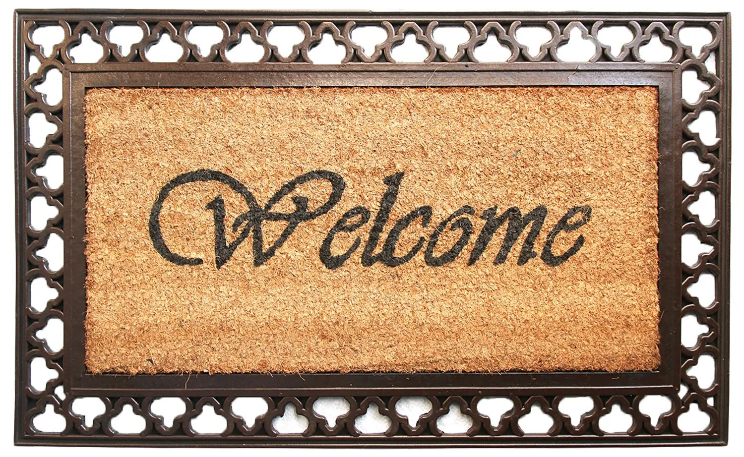 OnlyMat Rubber and Coir Moulded  Entrance Welcome Doormat