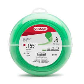 Oregon Trimmer Line - 21-355 - Green Gatorline - Round - .155" Gauge, 1 lb. Donut, 107 Feet