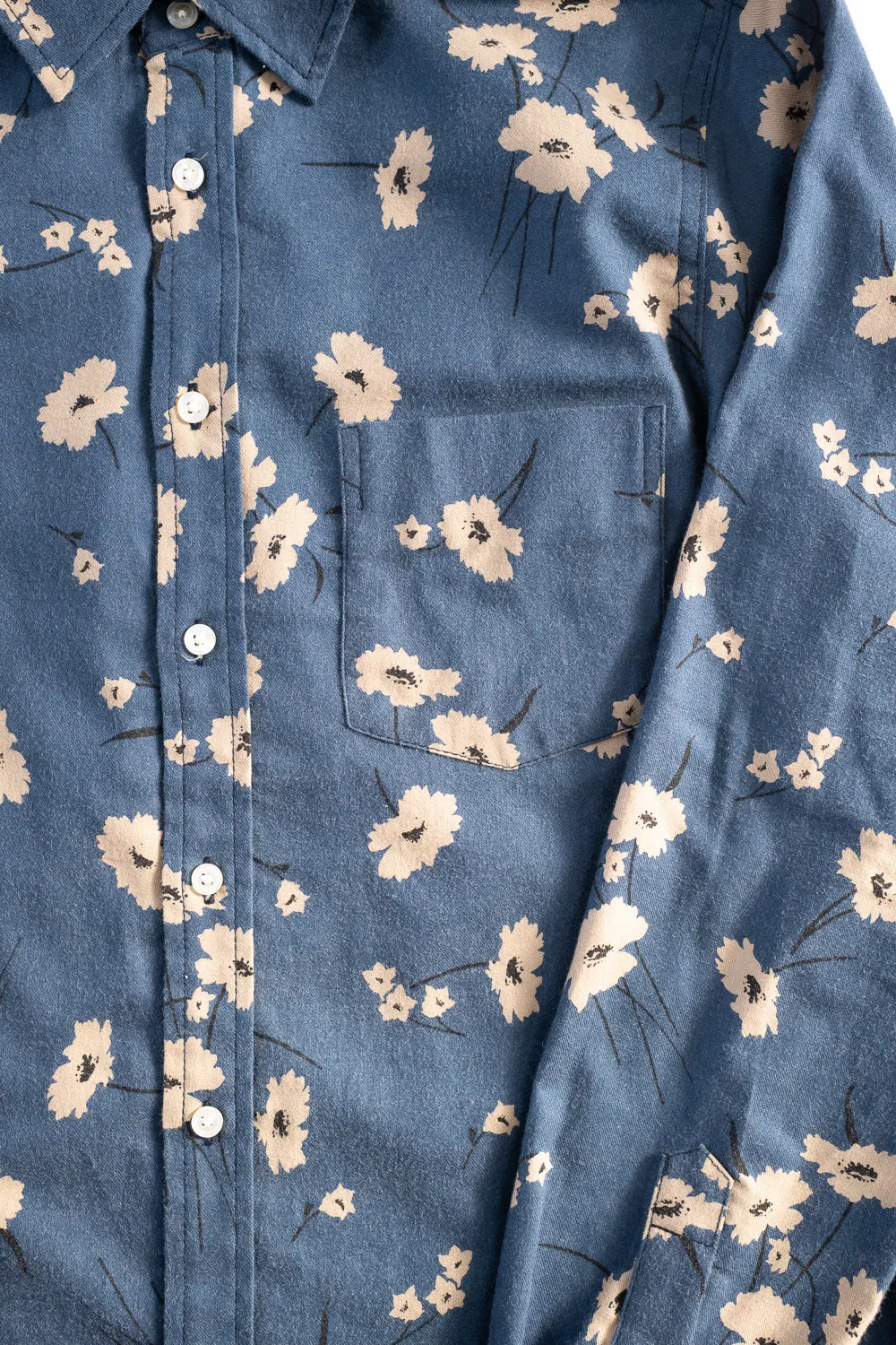 Oxford Shirt Floral - Blue