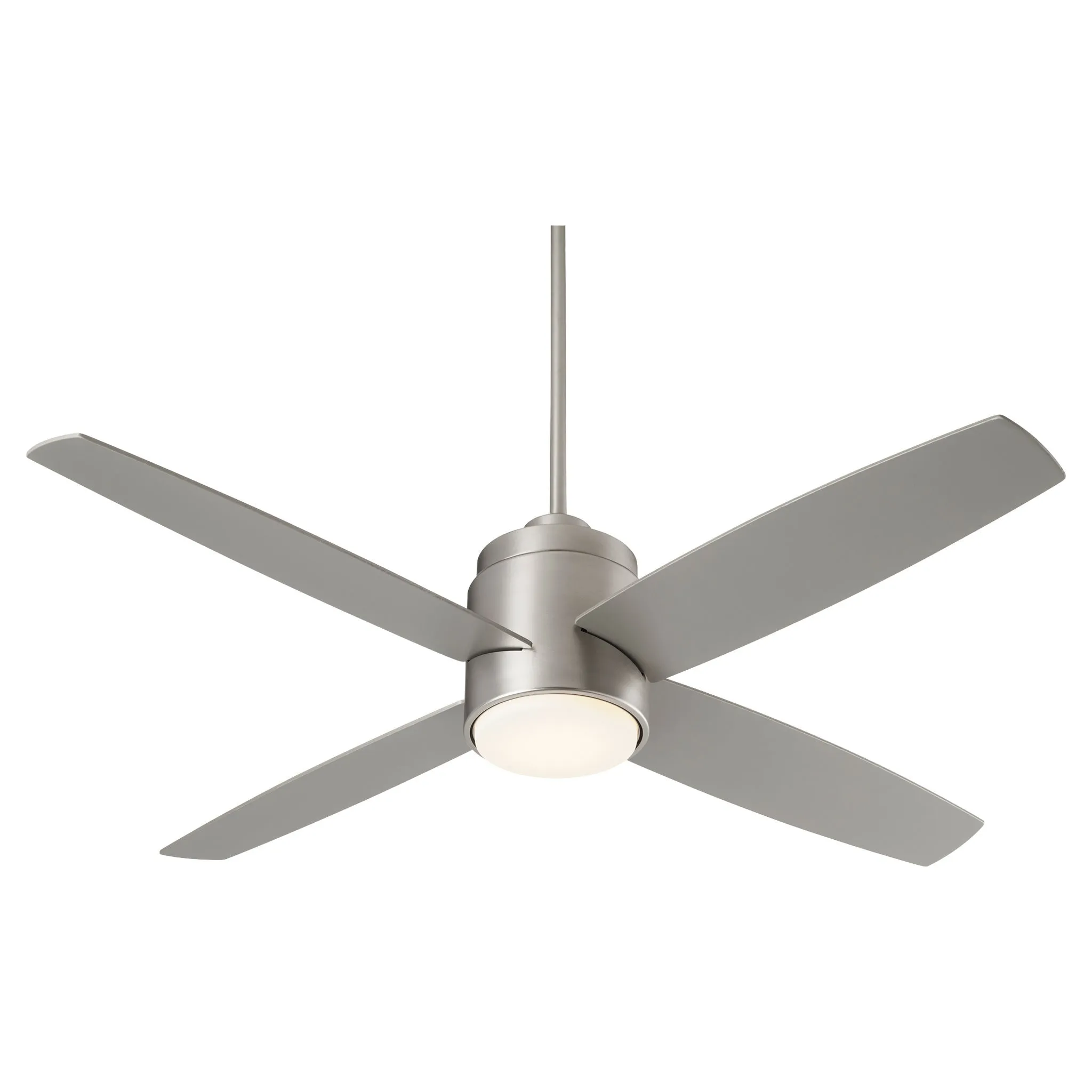 Oxygen OSLO Fan 3-101-24 Silver 52 Inch Four Blade Ceiling Fan - Satin Nickel (Optional Remote 3-8-1000-0) LED Light Kit: Optional (3-9-101)