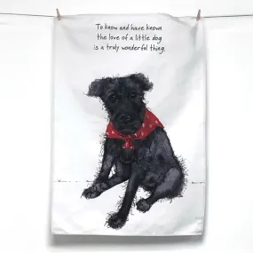 Patterdale Terrier Tea Towel - Little Dog