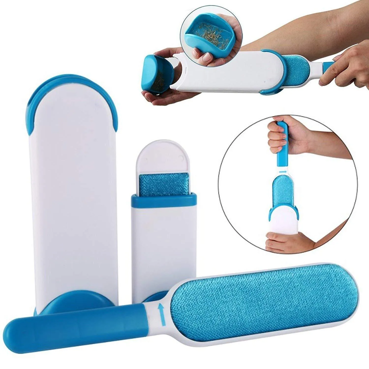 Pet Fur and Lint Remover Pet Hair Remover Double Sided Self-Cleaning and Reusable Pet Fur Remover