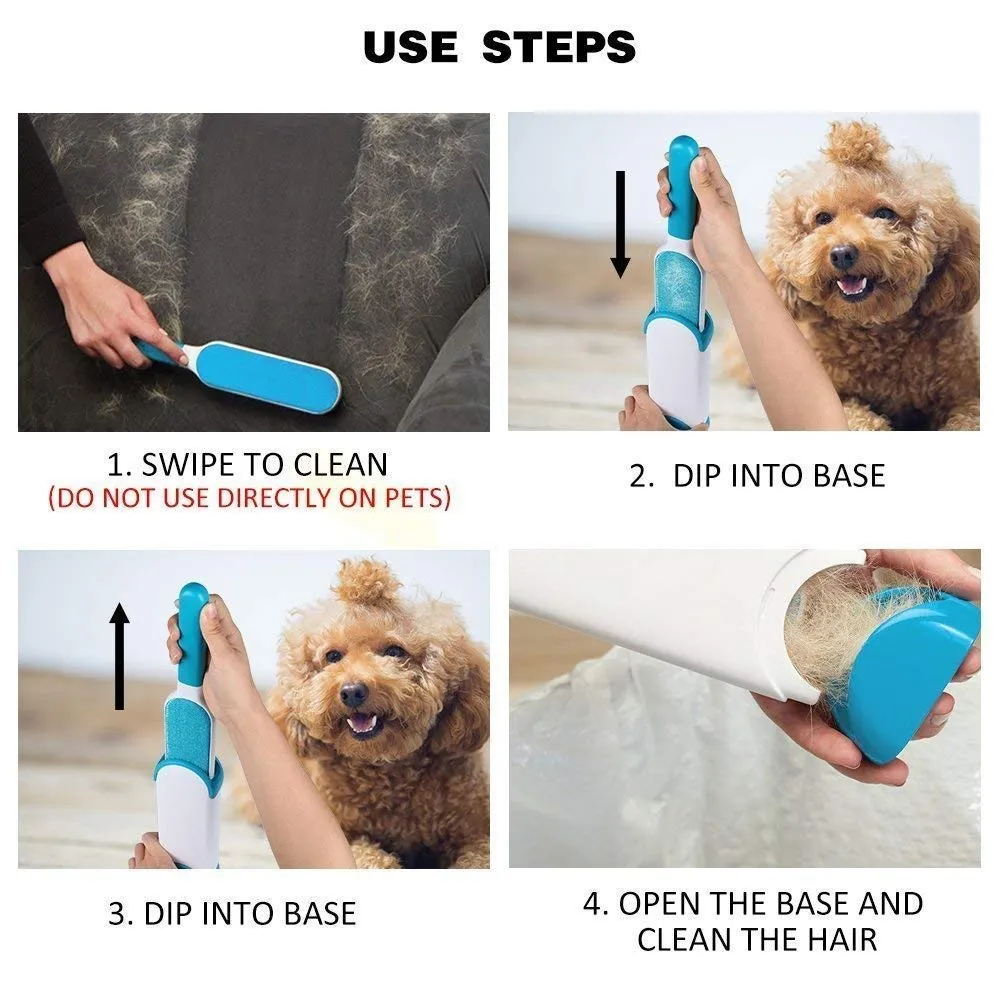 Pet Fur and Lint Remover Pet Hair Remover Double Sided Self-Cleaning and Reusable Pet Fur Remover