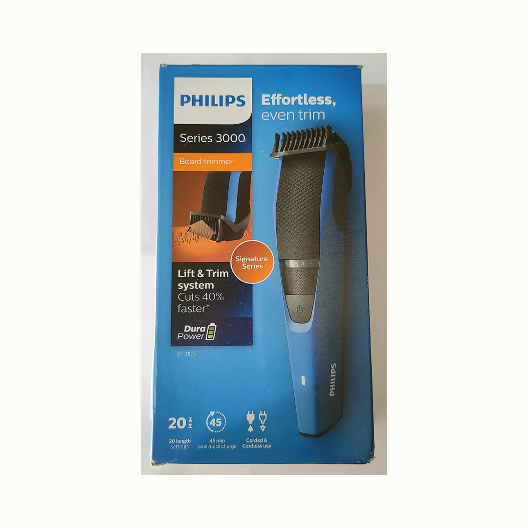 Philips BT3105/15 Cordless Beard Trimmer (Black and Blue)