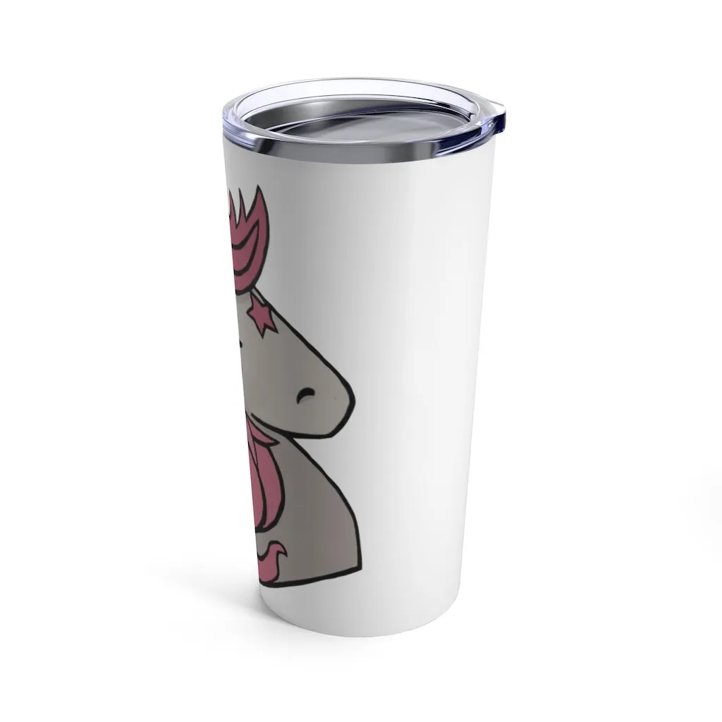 Pink Hair Unicorn Head Tumbler 20oz