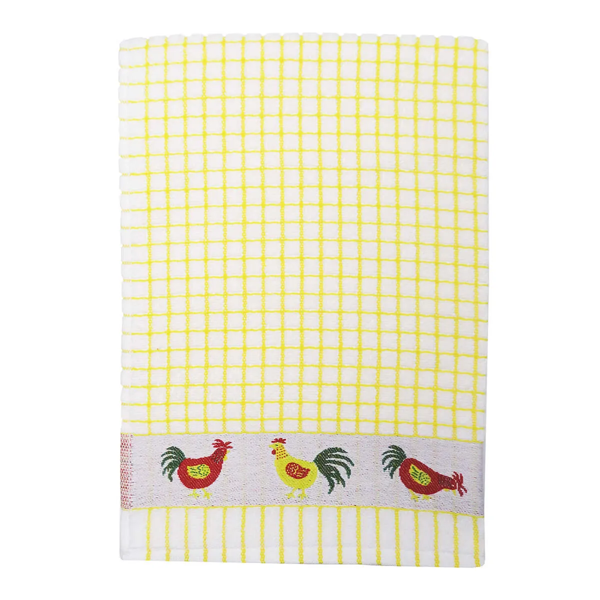 Poli-Dri Yellow Chickens Cotton Jacquard Tea Towel