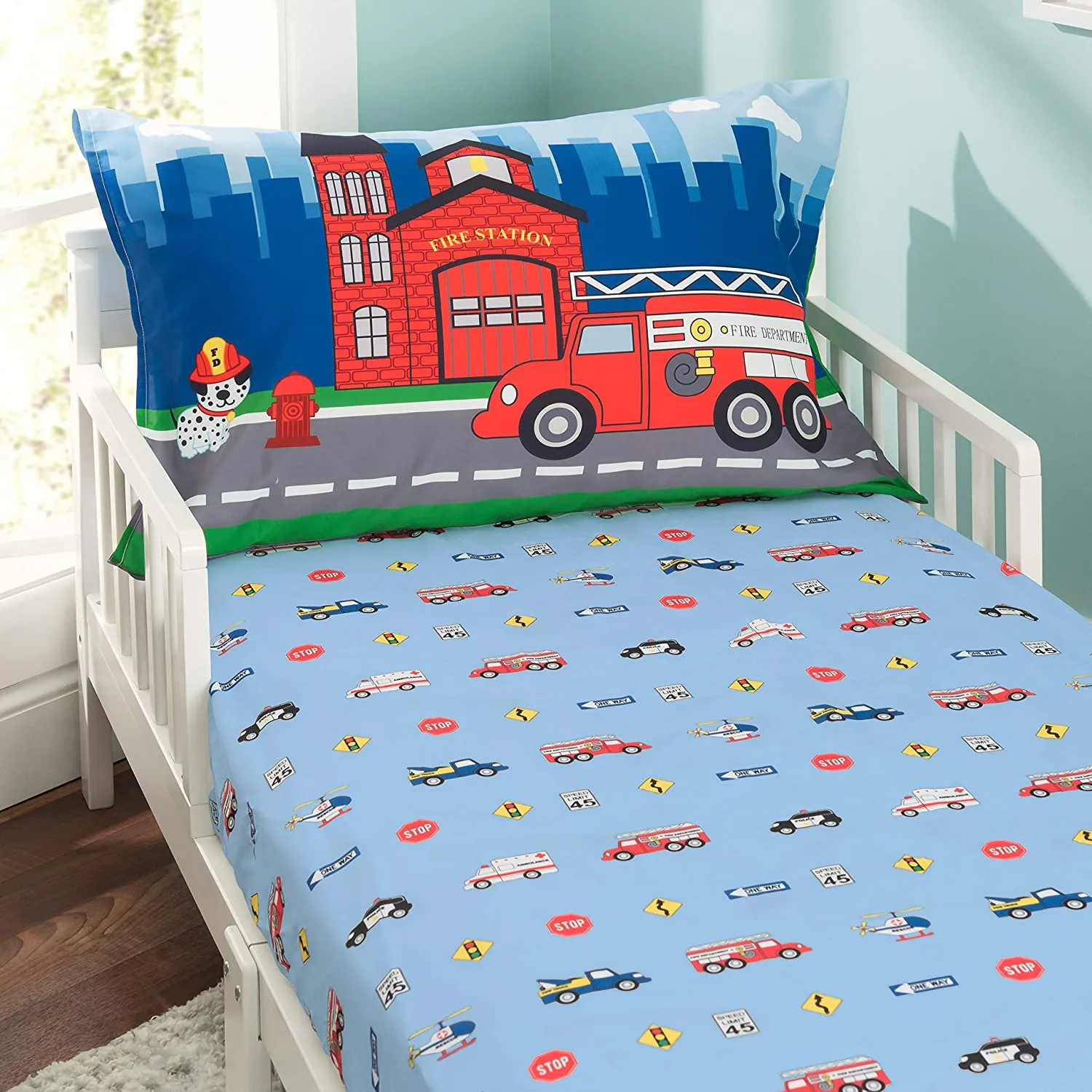 Police, Fire and Rescue 3-Piece Toddler Sheet Set