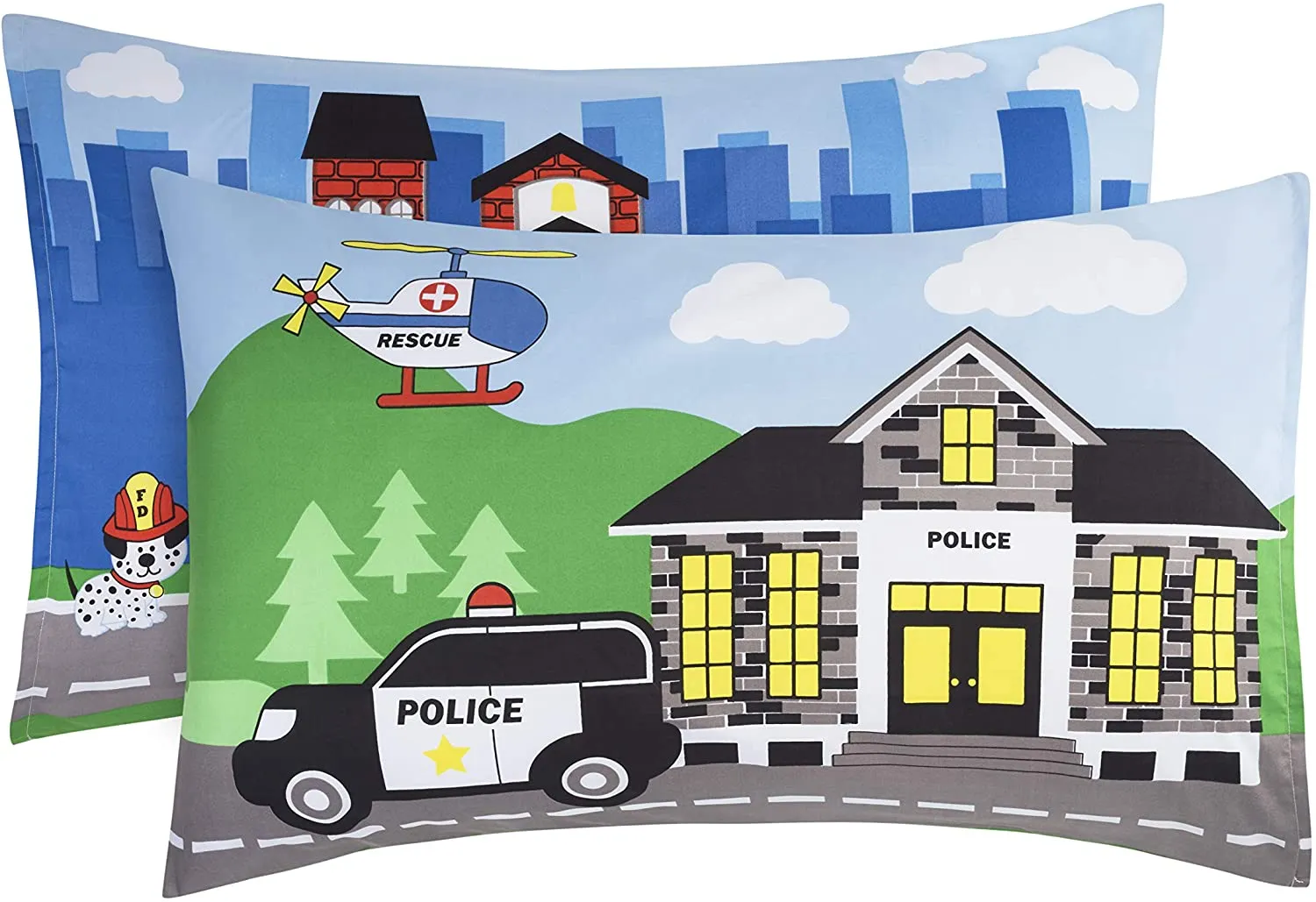 Police, Fire and Rescue 3-Piece Toddler Sheet Set