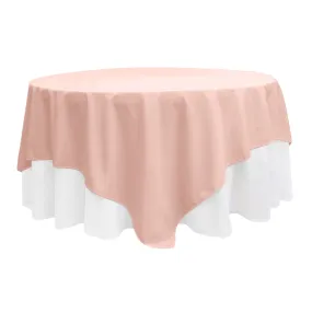 Polyester Square 90"x90" Overlay/Tablecloth - Blush/Rose Gold