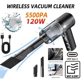 Portable Rechargeable Vacuum: 2-in-1 Cleaning Solution