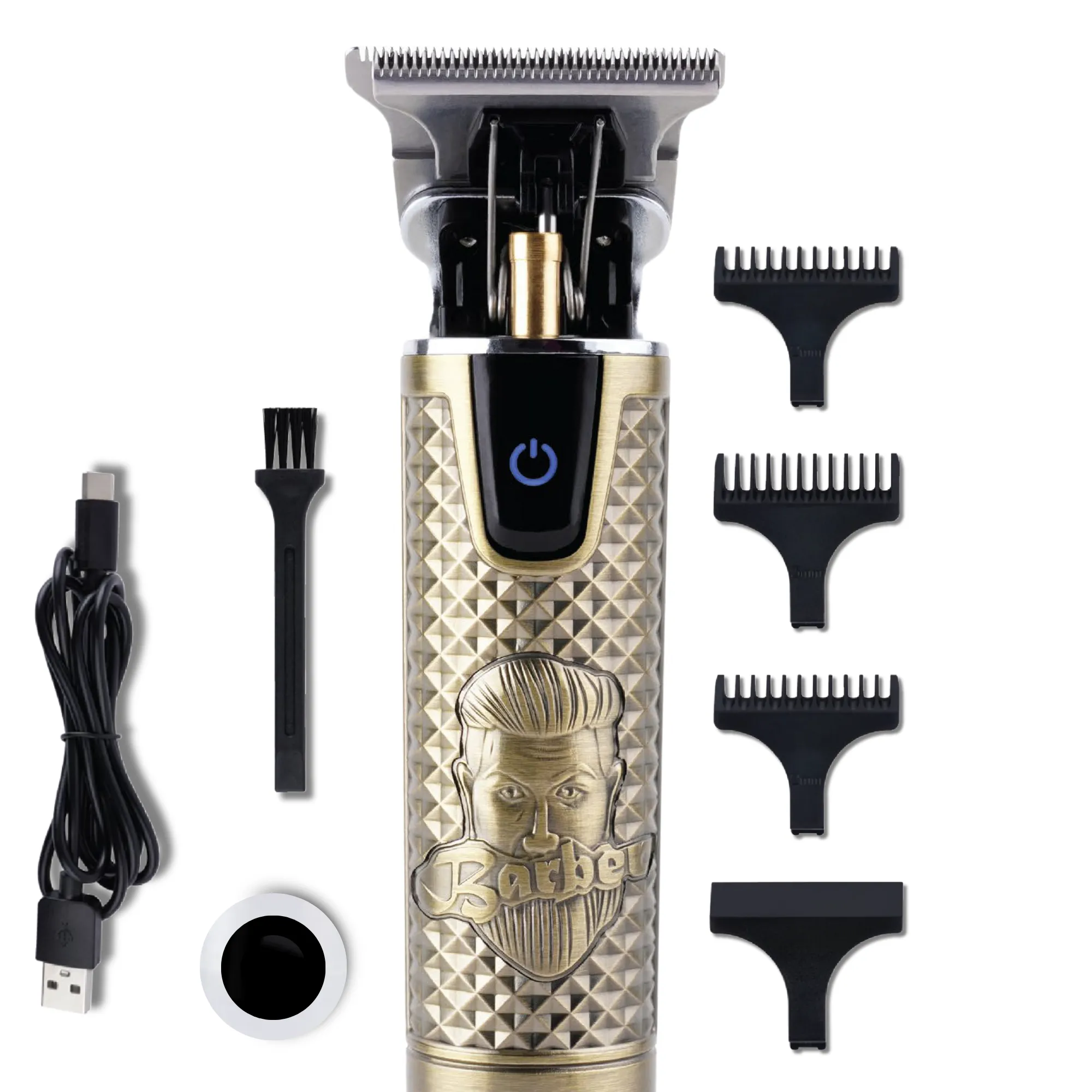 PrimeX Cordless Lithium Outlining Barber Trimmer Brass